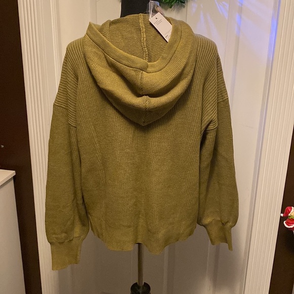 Sonoma Women’s Army Green Hooded Sweater sz L NWT - Picture 6 of 8